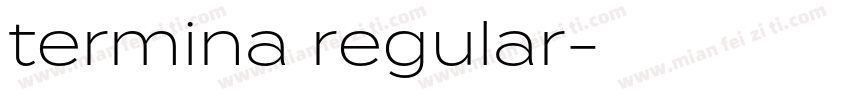 termina regular字体转换